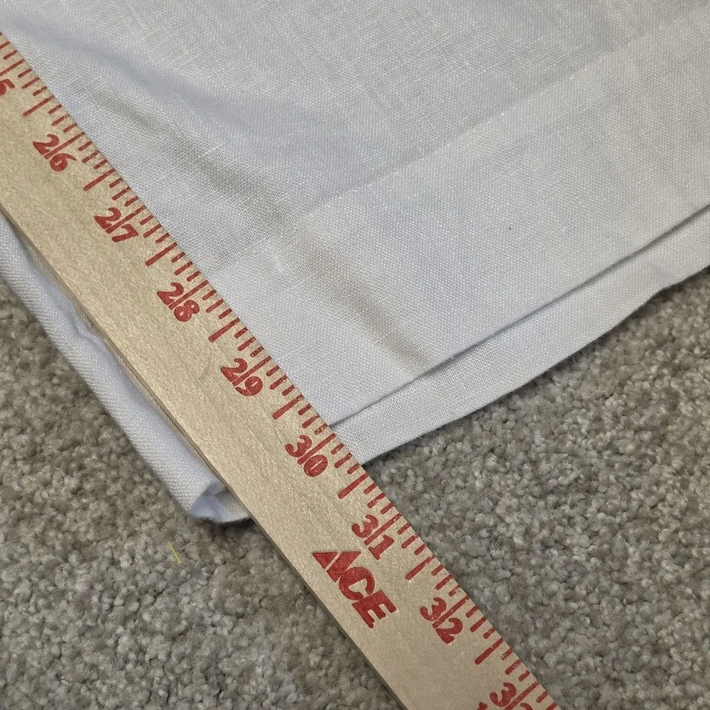 COS White‎ Linen Pants Womens US 14 Elastic Waist Wide Leg Summer Casual Beach